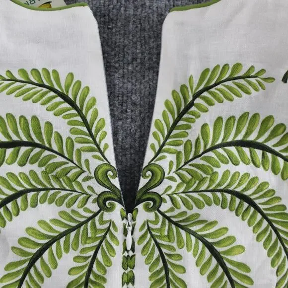 Farm Rio Dress Womens Small Milani Printed Linen Mini Tropical Boho Chic Playful - Picture 8 of 15